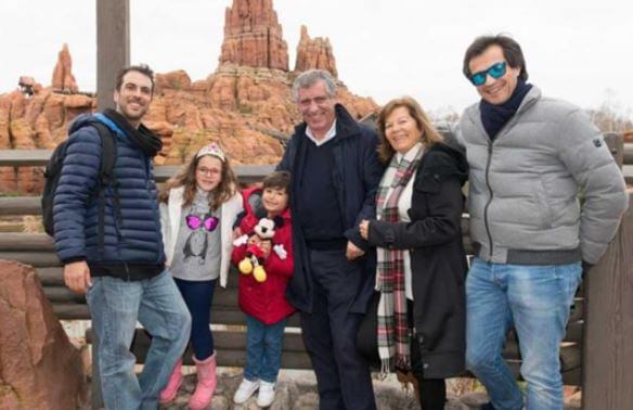 Catia Santos with her family in Disneyland Paris.